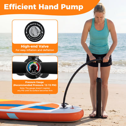 11' Wide Inflatable Stand Up Paddle Board-Orange