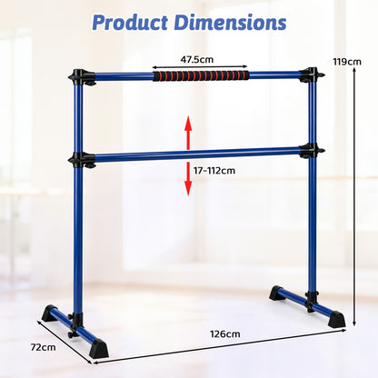 110 KG Max Load Adjustable Ballet Barre for Balance Workout for Strength Training-Purple