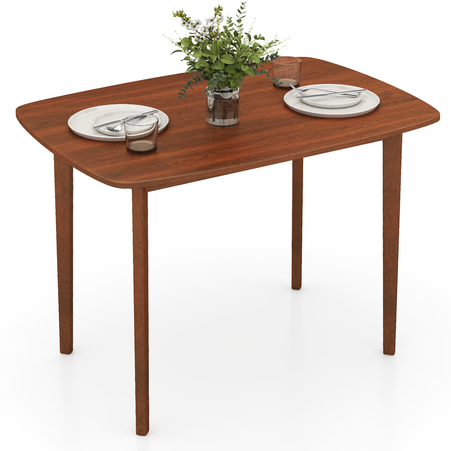 110cm Wooden Dining Table for 2-4 People-Walnut