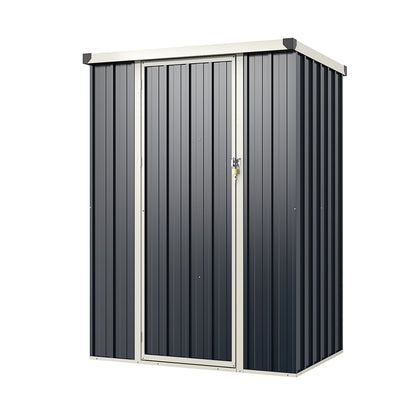 117 x 89 cm Metal Outdoor Storage Shed for Bike Garbage-Grey