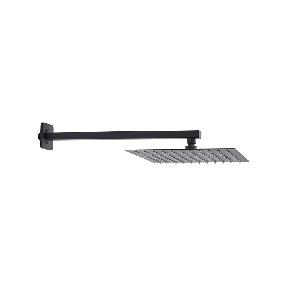 Sliver/Black Chrome Plated Square Concealed Showerhead and Handshower Mixer Set