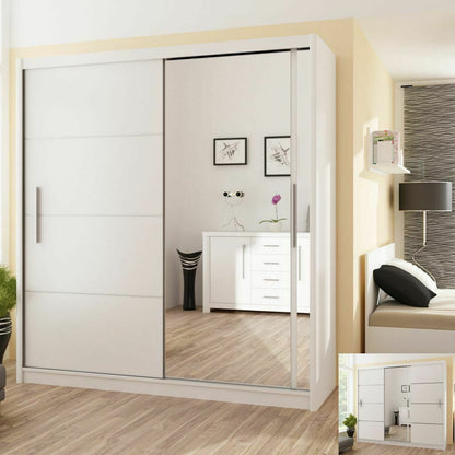 VISTA 203cm Sliding Door Wardrobe Black