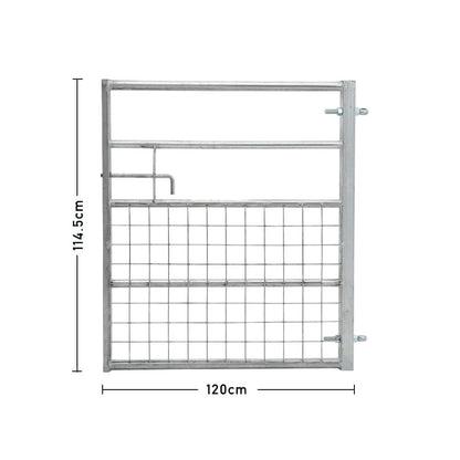 Durable Half Mesh Galvanized Metal Field Gate