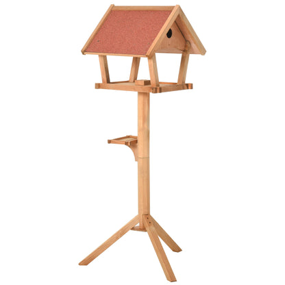 PawHut Wooden Bird Feeder Stand for Garden Pre-cut Weather Resistant 49 x 45 x 139cm