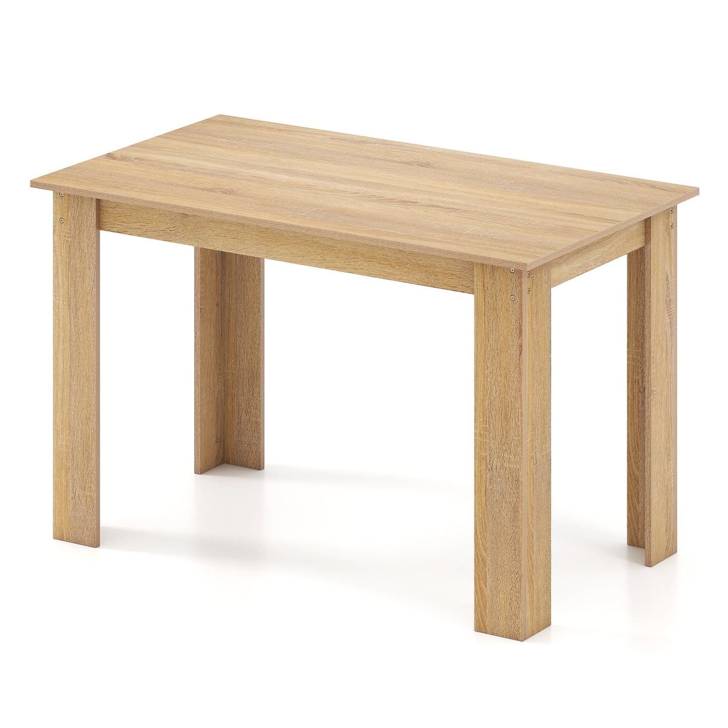 120 CM Dining Table for 4-6 People Wooden Rectangular Table Long Dinner Table-Natural