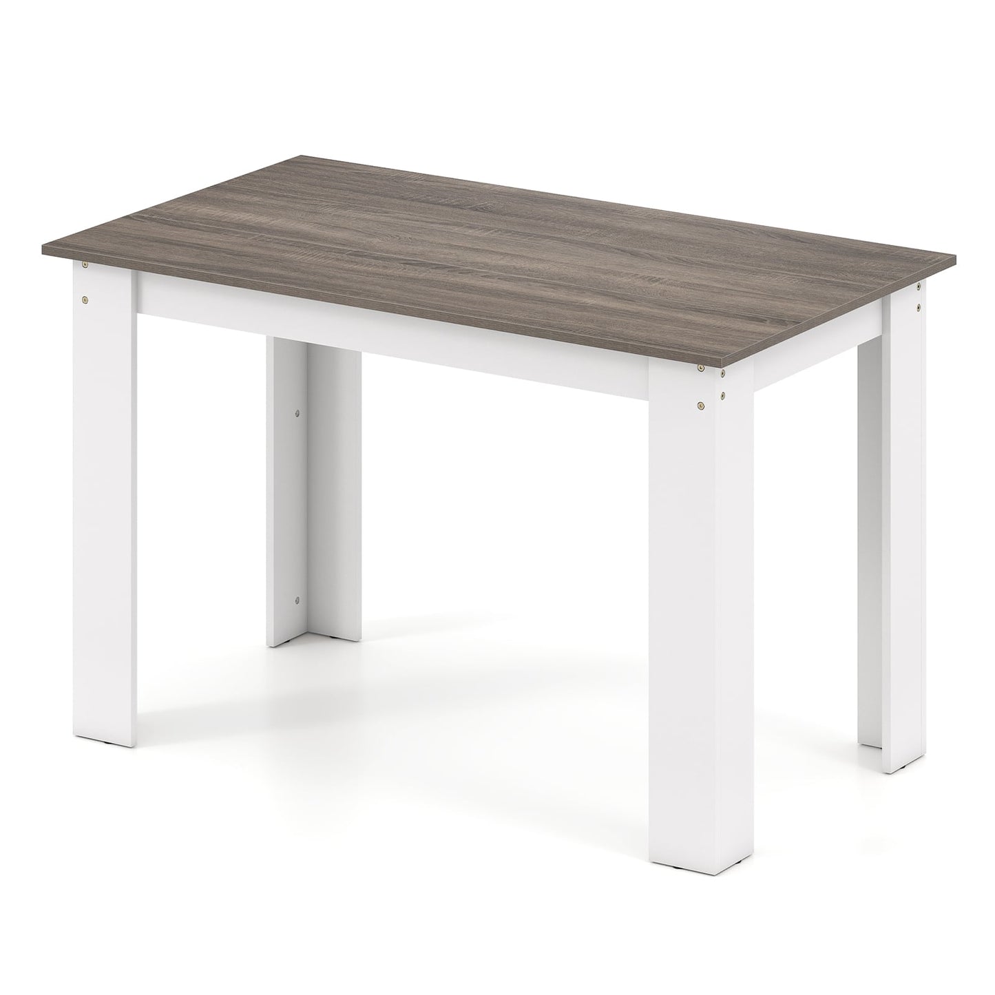 120 CM Dining Table for 4-6 People Wooden Rectangular Table Long Dinner Table-White