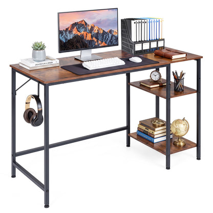 120 cm Reversible Home Office Desk in Rustic Brown