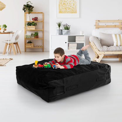 120 x 90 cm Crash Pad with Foam Blocks and Washable Velvet Cover for Play-Black