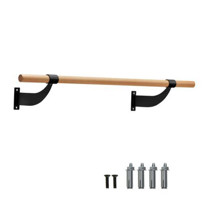 4 Feet Wall-Mounted Ballet Barre for Yoga-Black