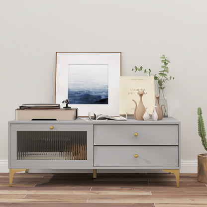 120 cm TV Stand with Compartment for 55-Inch TV-Grey