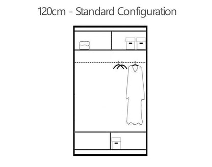 Avant Sliding Wardrobe - 203cm and Other Sizes - White, Grey, Black