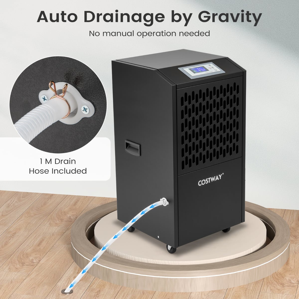 120L Commercial Industrial Dehumidifier for Spaces up to 500㎡-Black