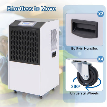 120L Commercial Industrial Dehumidifier for Spaces up to 500㎡-White