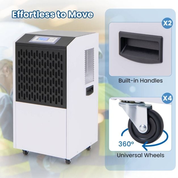 120L Commercial Industrial Dehumidifier for Spaces up to 500㎡-White