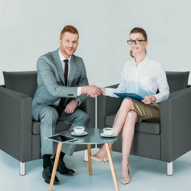 Single PU Leather Accent Tub Chair with Pillow