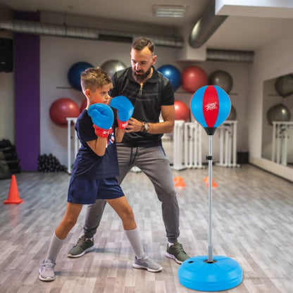 Punchingball 120-154cm height adjustable standing boxing ball punching bag set boxing set children blue