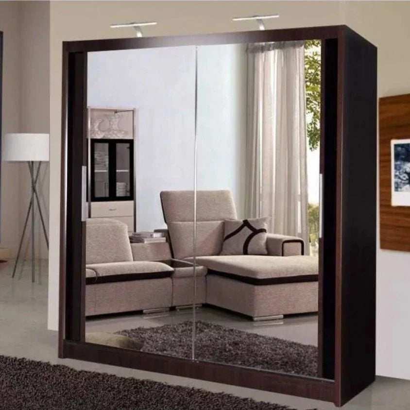 Chicago II Sliding Door Wardrobe - White, Black, Oak, Walnut, Wenge, Grey