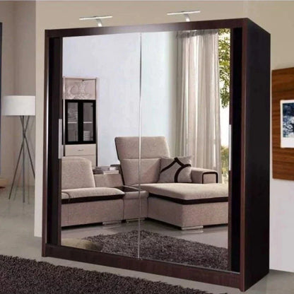 Chicago II Sliding Door Wardrobe - Black and 5 Colours 5 Sizes