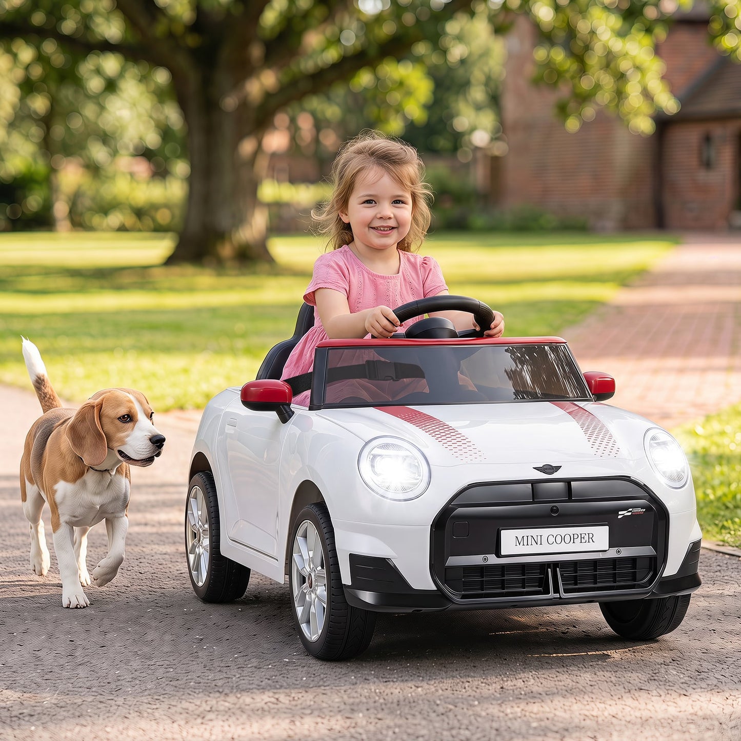 12V Electric Kids Ride on Car BMW MINI Licensed with Remote Control-White