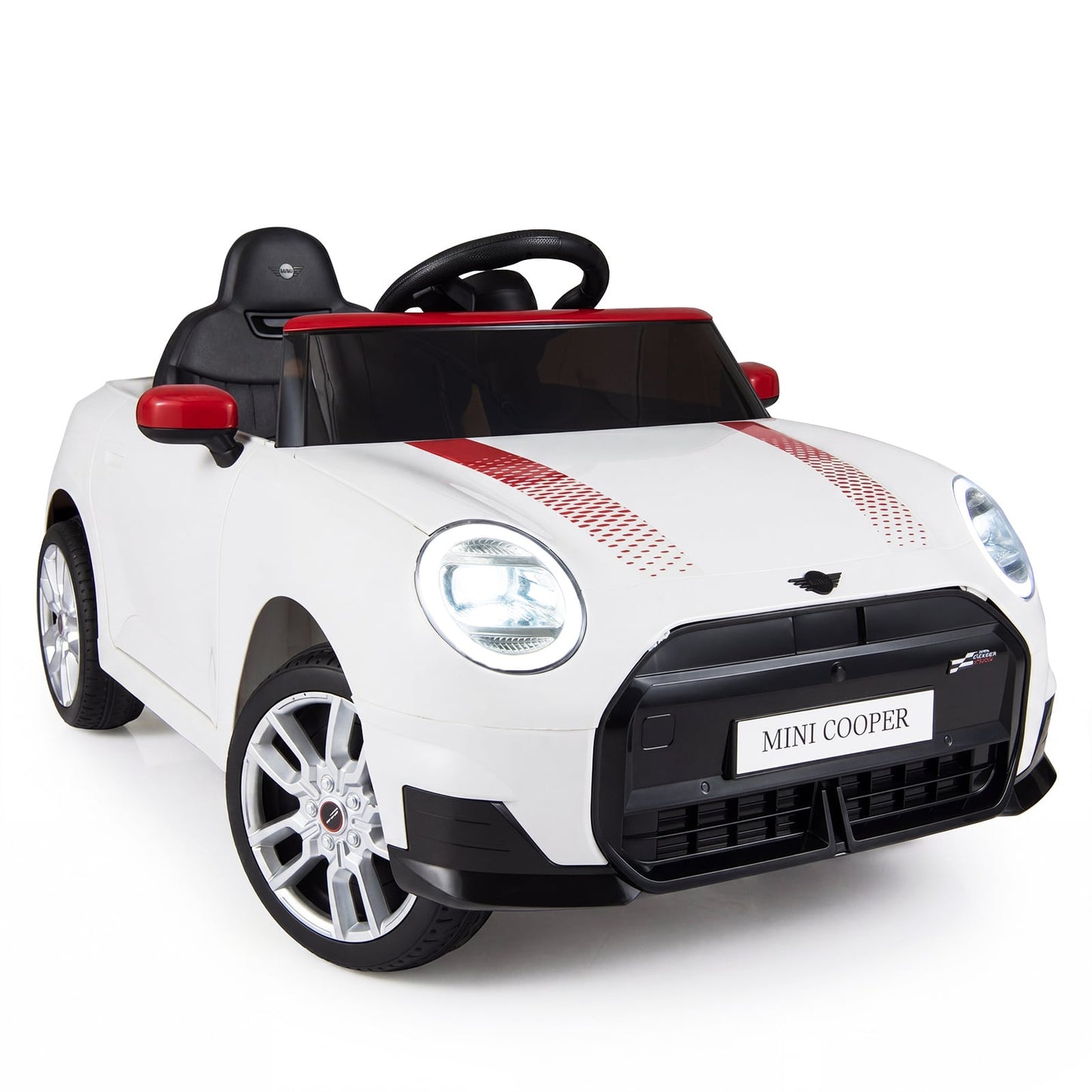 12V Electric Kids Ride on Car BMW MINI Licensed with Remote Control-White