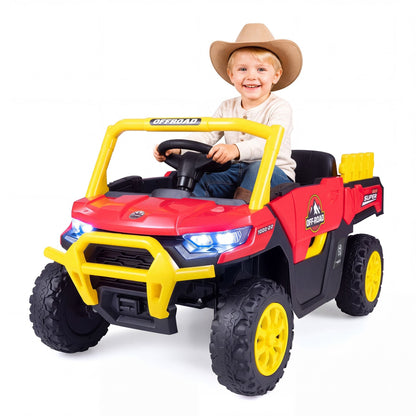 12V Kids Ride on Car with Dual 50W Motors and Remote Control-Red