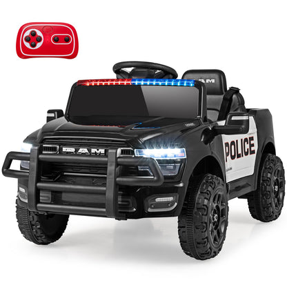 12V Licensed RAM 3500 Electric Vehicle with Remote Control Horn and Wireless Connection-Black