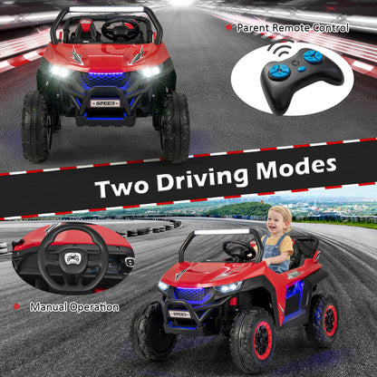 12V Kids Ride on UTV 2-Seater Electric Car with Remote Control-Red