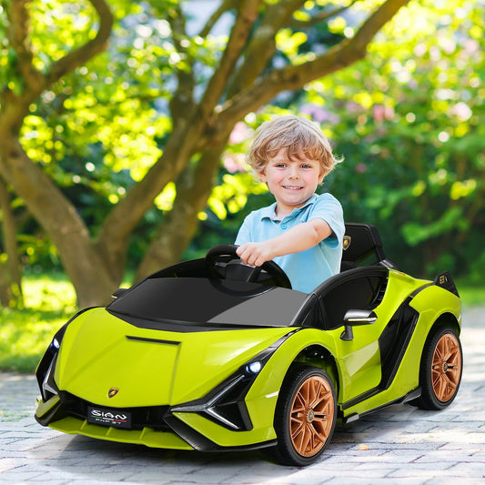 12V Battery Powered Electric Vehicle with Remote Control and LED Lights-Green