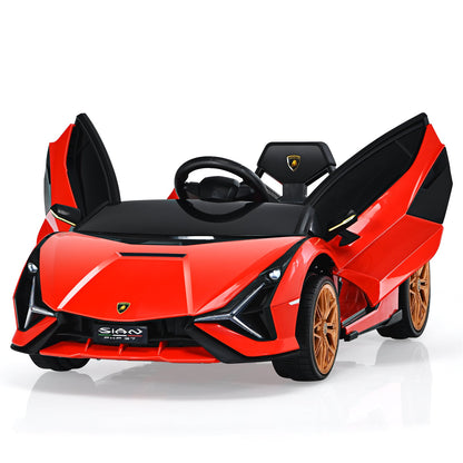 12V Battery Powered Electric Vehicle with Remote Control and LED Lights-Red