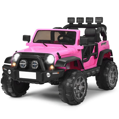 12V Electric Kids Ride On Truck with Remote Control-Pink