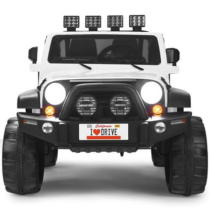 12V Electric Kids Ride On Truck with Remote Control-White