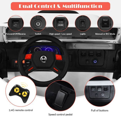 12V Electric Kids Ride On Truck with Remote Control-White