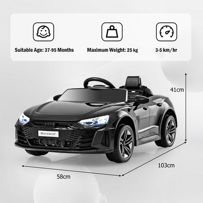 12V Audi Licensed Electric Kids Ride On Car with Remote Control-Black
