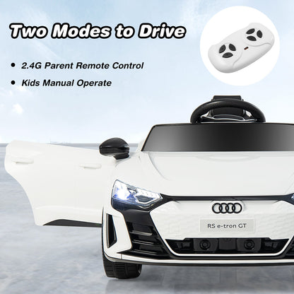 12V Audi Licensed Electric Kids Ride On Car with Remote Control-White