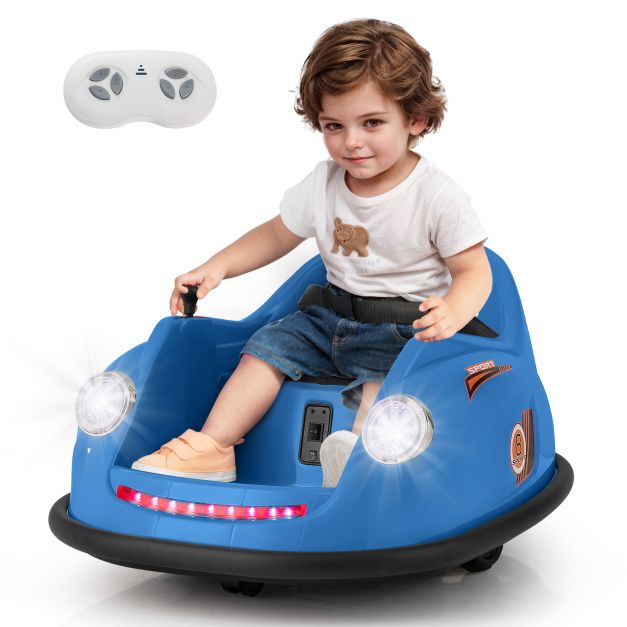 12V Kids Ride on Bumper Car with Remote Control and Music-Navy