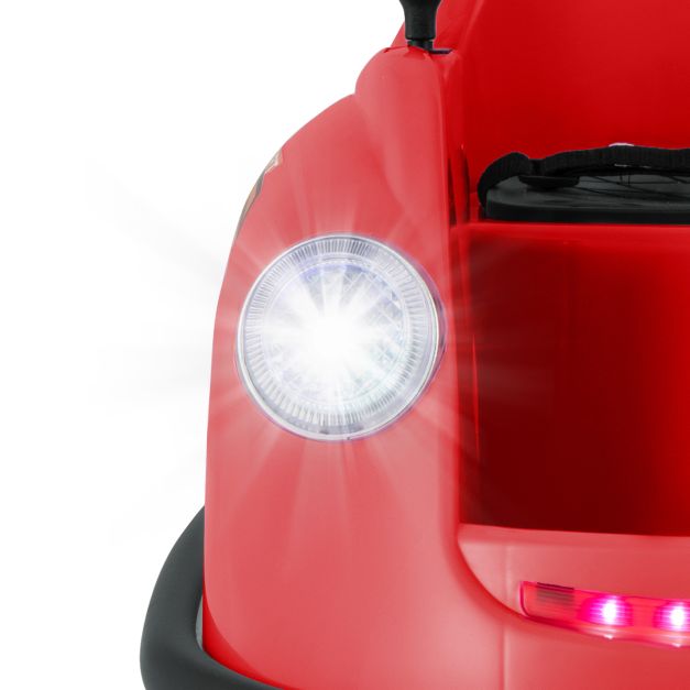 12V Kids Ride on Bumper Car with Remote Control and Music-Red