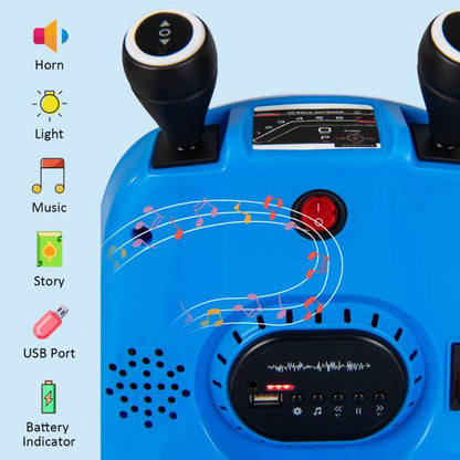 12V Kids Ride On Electric Bumper Car with Dual Joysticks and Remote Control-Blue