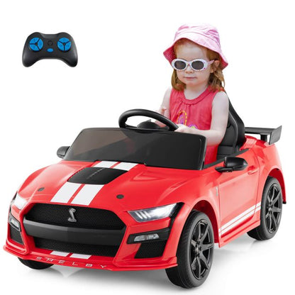 12V Kids Ride on Car Electric Licensed Ford Mustang Shelby GT500 for Kids Aged 3-8-Red
