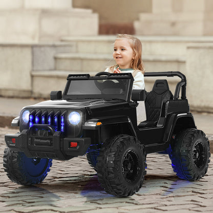 12V Kids Ride on Truck with 2.4G Parental Remote Control and Music-Black