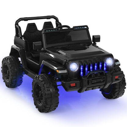 12V Kids Ride on Truck with 2.4G Parental Remote Control and Music-Black