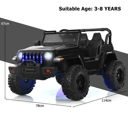 12V Kids Ride on Truck with 2.4G Parental Remote Control and Music-Black