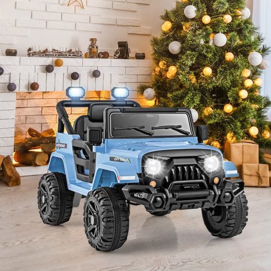 12V Kids Ride on Truck with Remote Control and 3 Speeds-Blue