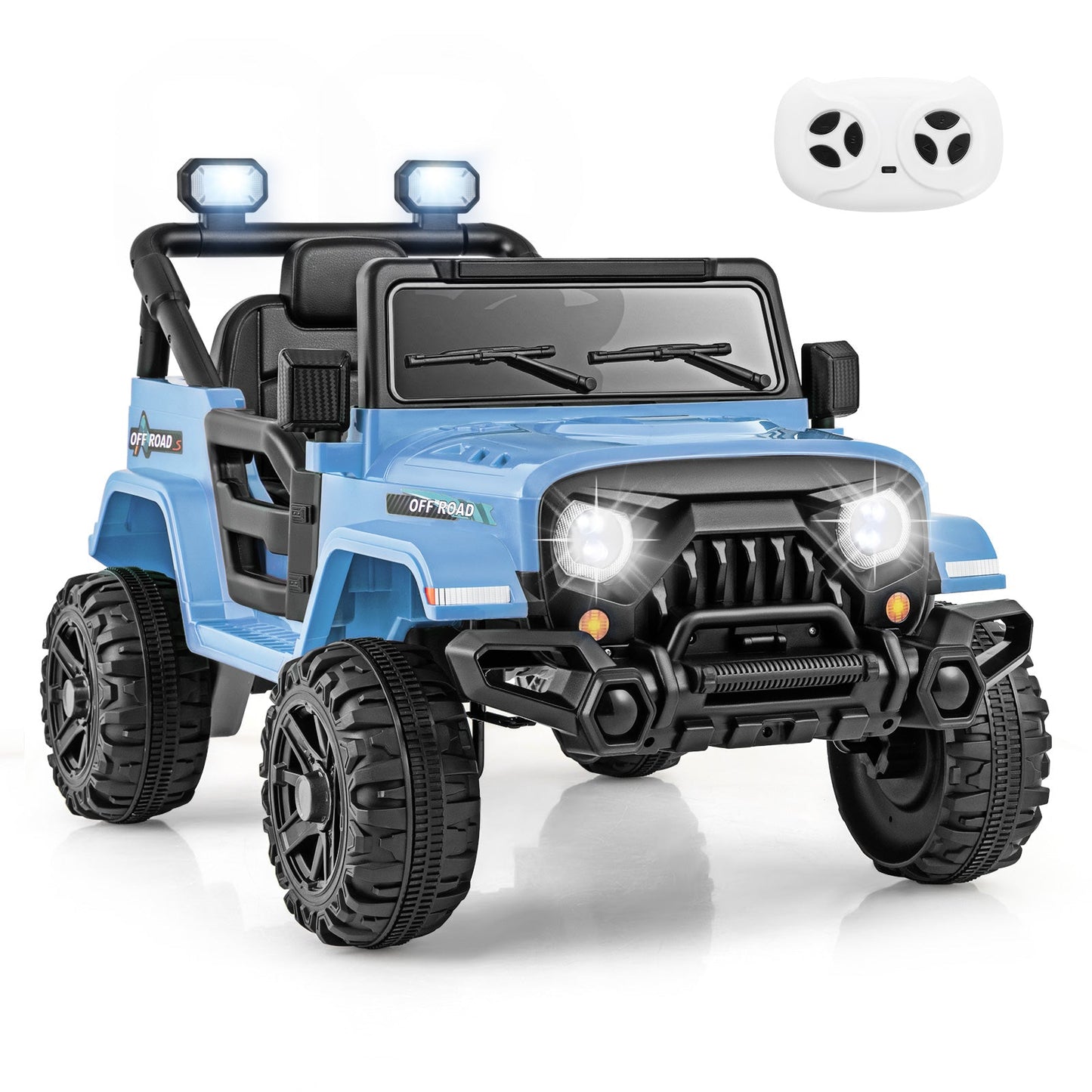 12V Kids Ride on Truck with Remote Control and 3 Speeds-Blue