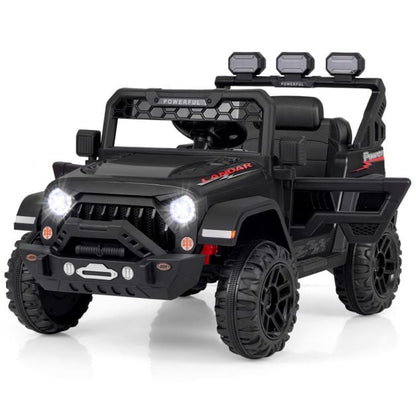 12V Kids Ride on Truck with Remote Control and Wireless Connection-Black