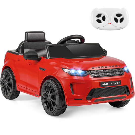 12V Ride on Car with Remote Control and Music Licensed Land Rover-Red