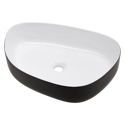 Premium Ceramic Sink with Stainless Steel Pop-upand Mounting Ring