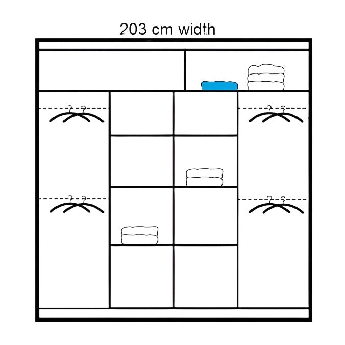 Chicago Sliding Door Wardrobe - White, Black, Oak, Walnut, Wenge, Grey