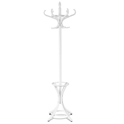 Free-standing Jacket Stand with Umbrella for Living Room-White
