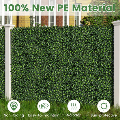 12 Pcs Faux Boxwood Panels with Insertable Branches