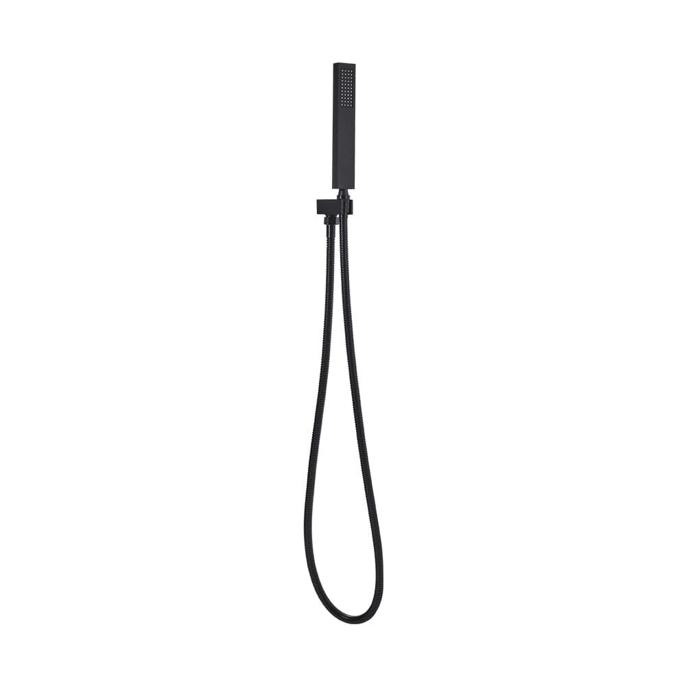 Sliver/Black Chrome Plated Square Concealed Showerhead and Handshower Mixer Set